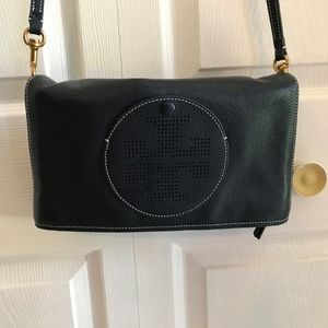 Tory Burch Fold Over Perforated Logo Crossbody bag